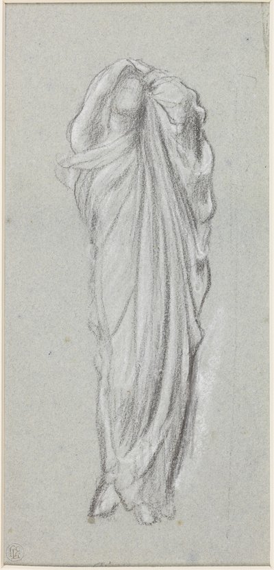 Drapery Study for Electra at the Tomb of Agamemnon by Frederic Leighton